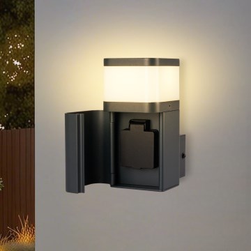 Brilagi - PILLAR välisseinavalgusti SCHUKO-pesaga 1xG9/11W/230V IP44 antratsiit