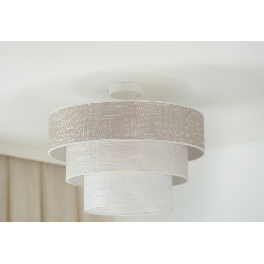 Brilagi - Pinnale kinnitatav lühter ALASKA LUNETA 1xE27/15W/230V d. 45 cm hall/kreemikas
