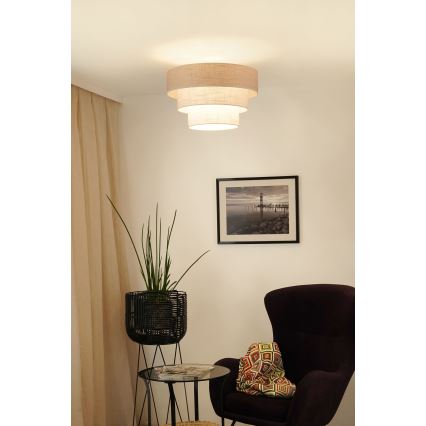 Brilagi - Pinnale kinnitatav lühter ALASKA LUNETA 1xE27/15W/230V d. 45 cm hall/kreemikas