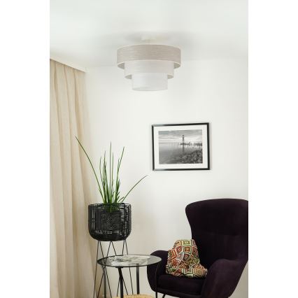 Brilagi - Pinnale kinnitatav lühter ALASKA LUNETA 1xE27/15W/230V d. 45 cm hall/kreemikas