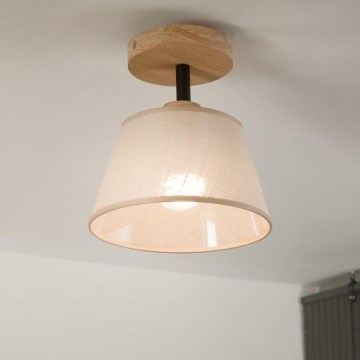 Brilagi - Pinnale kinnitatav lühter ANTHONY 1xE14/60W/230V tamm/beež