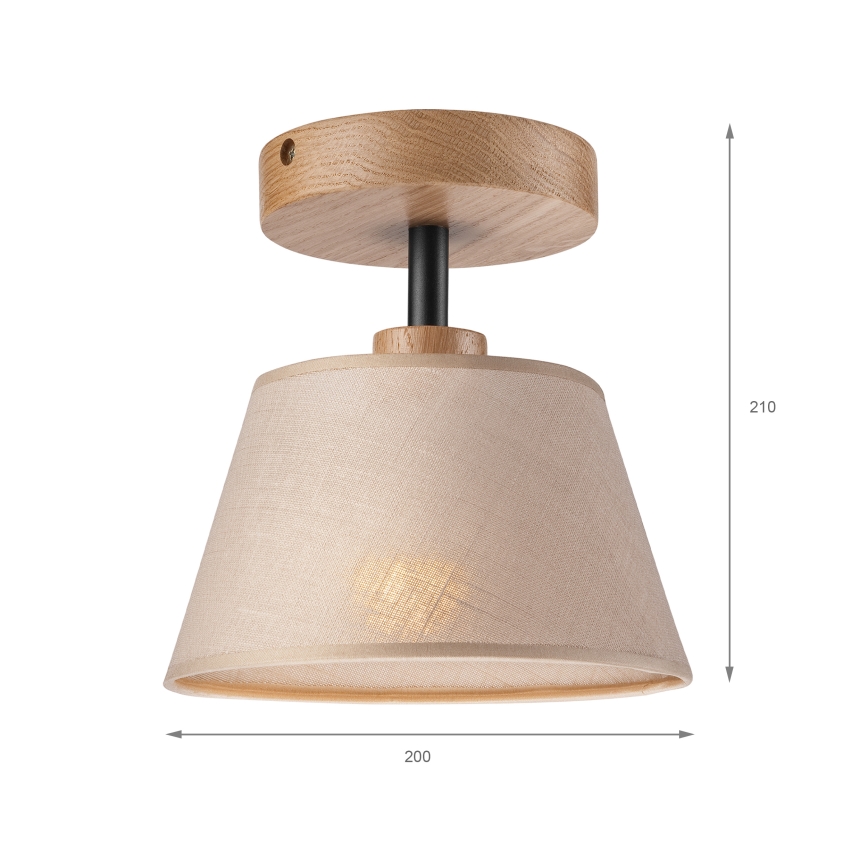 Brilagi - Pinnale kinnitatav lühter ANTHONY 1xE14/60W/230V tamm/beež