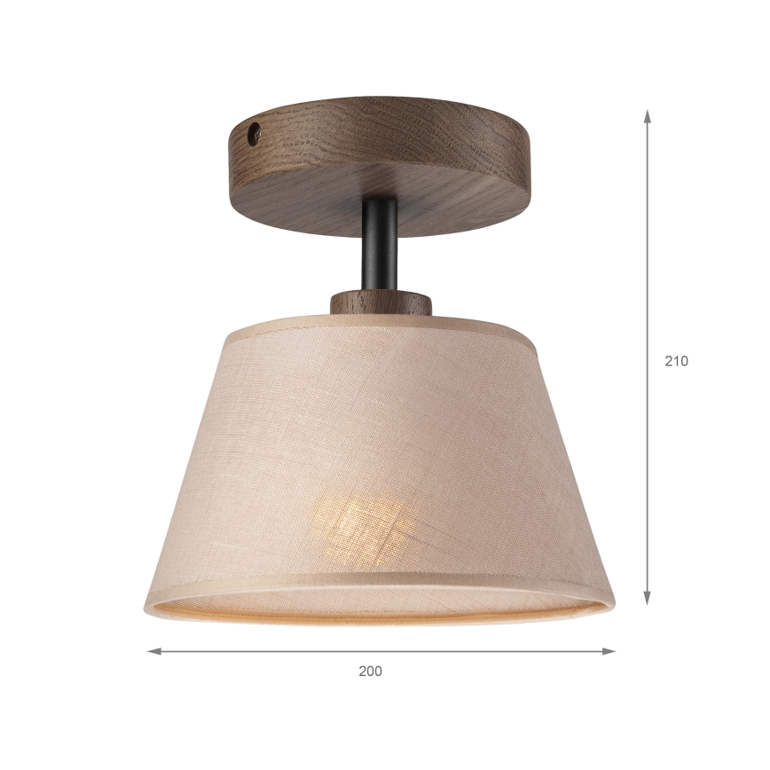 Brilagi - Pinnale kinnitatav lühter ANTHONY 1xE14/60W/230V tamm/beež