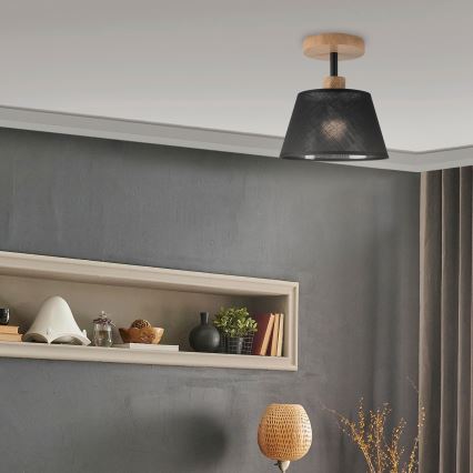 Brilagi - Pinnale kinnitatav lühter ANTHONY 1xE14/60W/230V tamm/must