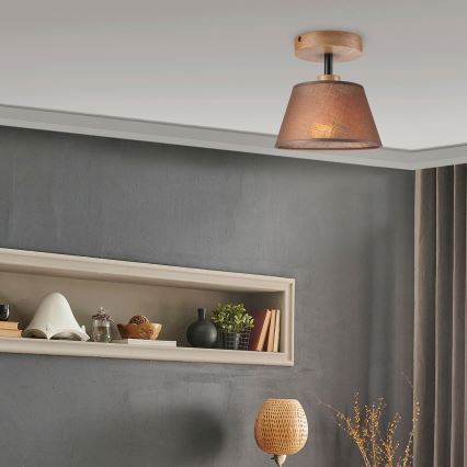 Brilagi - Pinnale kinnitatav lühter ANTHONY 1xE14/60W/230V tamm/pruun