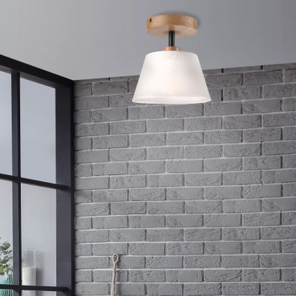 Brilagi - Pinnale kinnitatav lühter ANTHONY 1xE14/60W/230V tamm/valge