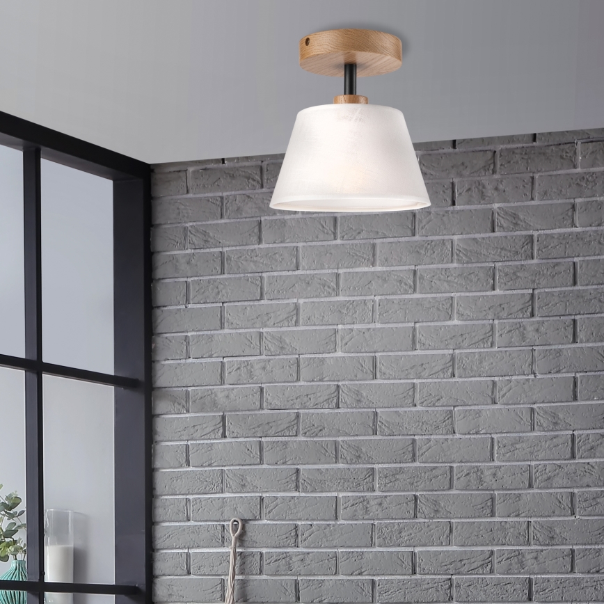 Brilagi - Pinnale kinnitatav lühter ANTHONY 1xE14/60W/230V tamm/valge