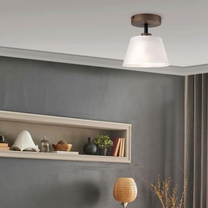 Brilagi - Pinnale kinnitatav lühter ANTHONY 1xE14/60W/230V tamm/valge