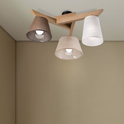 Brilagi - Pinnale kinnitatav lühter ANTHONY 3xE14/40W/230V tamm
