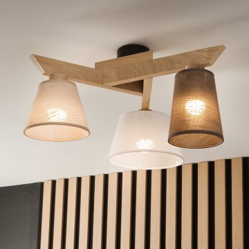 Brilagi - Pinnale kinnitatav lühter ANTHONY 3xE14/40W/230V tamm