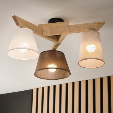 Brilagi - Pinnale kinnitatav lühter ANTHONY 3xE14/40W/230V tamm