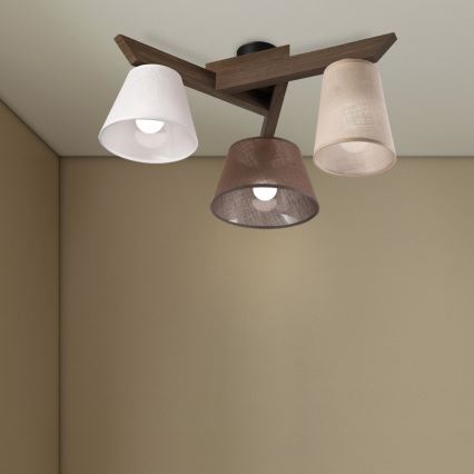 Brilagi - Pinnale kinnitatav lühter ANTHONY 3xE14/40W/230V tamm