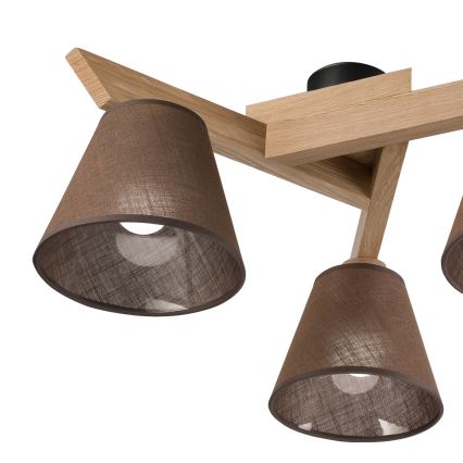 Brilagi - Pinnale kinnitatav lühter ANTHONY 3xE14/40W/230V tamm/pruun