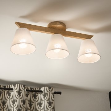 Brilagi - Pinnale kinnitatav lühter ANTHONY 3xE14/40W/230V tamm/valge