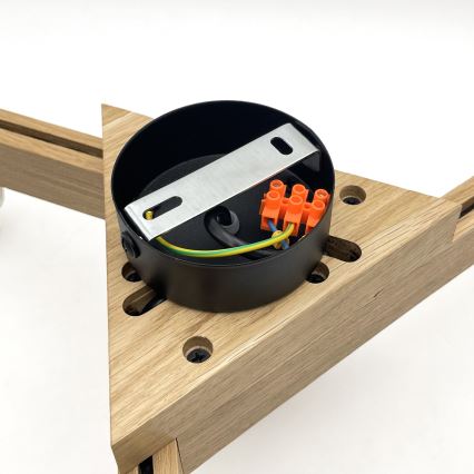 Brilagi - Pinnale kinnitatav lühter ANTHONY 3xE14/40W/230V tamm/valge