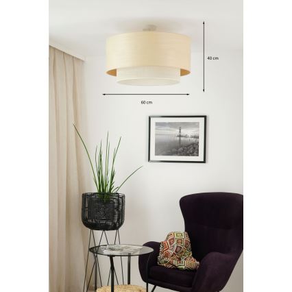 Brilagi - Pinnale kinnitatav lühter ARIZONA BOHO 1xE27/15W/230V d. 60 cm beež