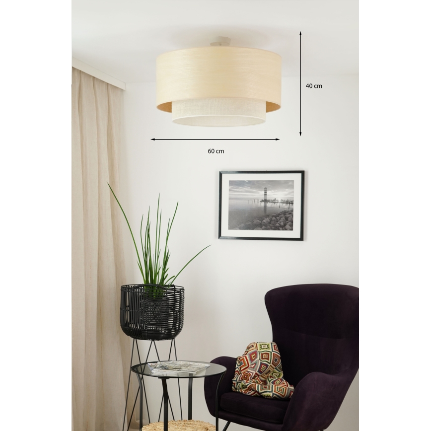 Brilagi - Pinnale kinnitatav lühter ARIZONA BOHO 1xE27/15W/230V d. 60 cm beež