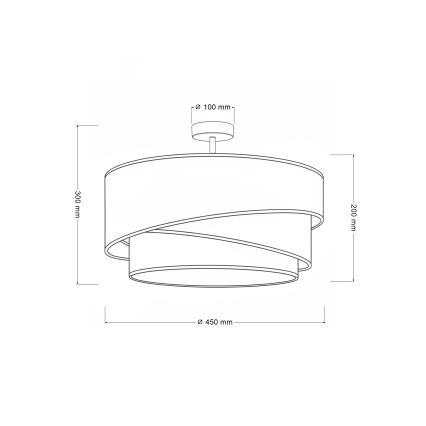 Brilagi - Pinnale kinnitatav lühter ARROW 1xE27/60W/230V, läbimõõt 45 cm, beež