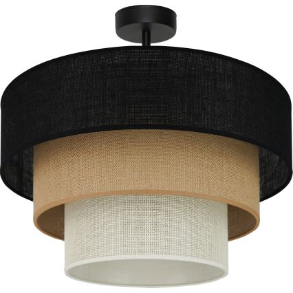 Brilagi - Pinnale kinnitatav lühter ASPEN LUNETA 1xE27/15W/230V d. 45 cm must/beež/kreemikas
