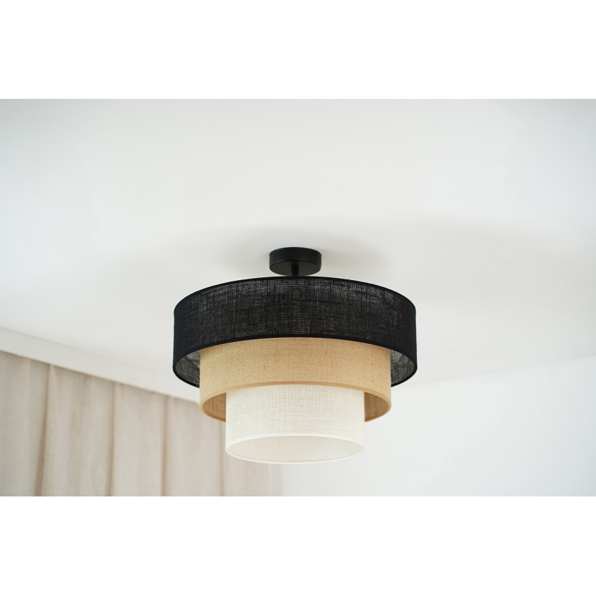 Brilagi - Pinnale kinnitatav lühter ASPEN LUNETA 1xE27/15W/230V d. 45 cm must/beež/kreemikas