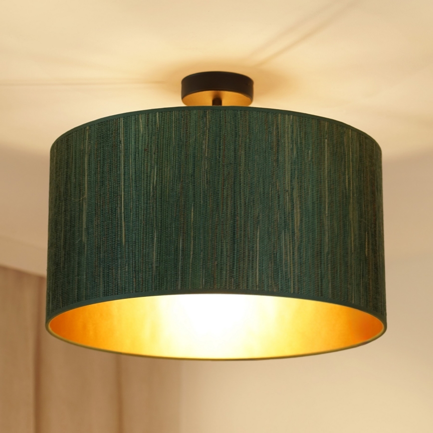 Brilagi - Pinnale kinnitatav lühter BOSTON ROLLER 1xE27/15W/230V d. 45 cm kõrs roheline/kuldne