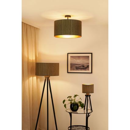 Brilagi - Pinnale kinnitatav lühter BOSTON ROLLER 1xE27/15W/230V d. 45 cm kõrs pruun/kuldne