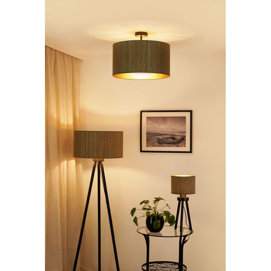 Brilagi - Pinnale kinnitatav lühter BOSTON ROLLER 1xE27/15W/230V d. 45 cm kõrs pruun/kuldne