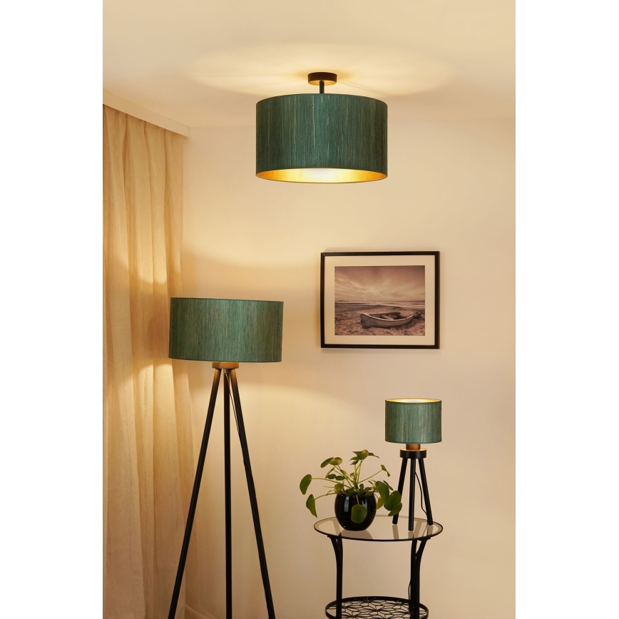 Brilagi - Pinnale kinnitatav lühter BOSTON ROLLER 1xE27/15W/230V d. 45 cm kõrs roheline/kuldne