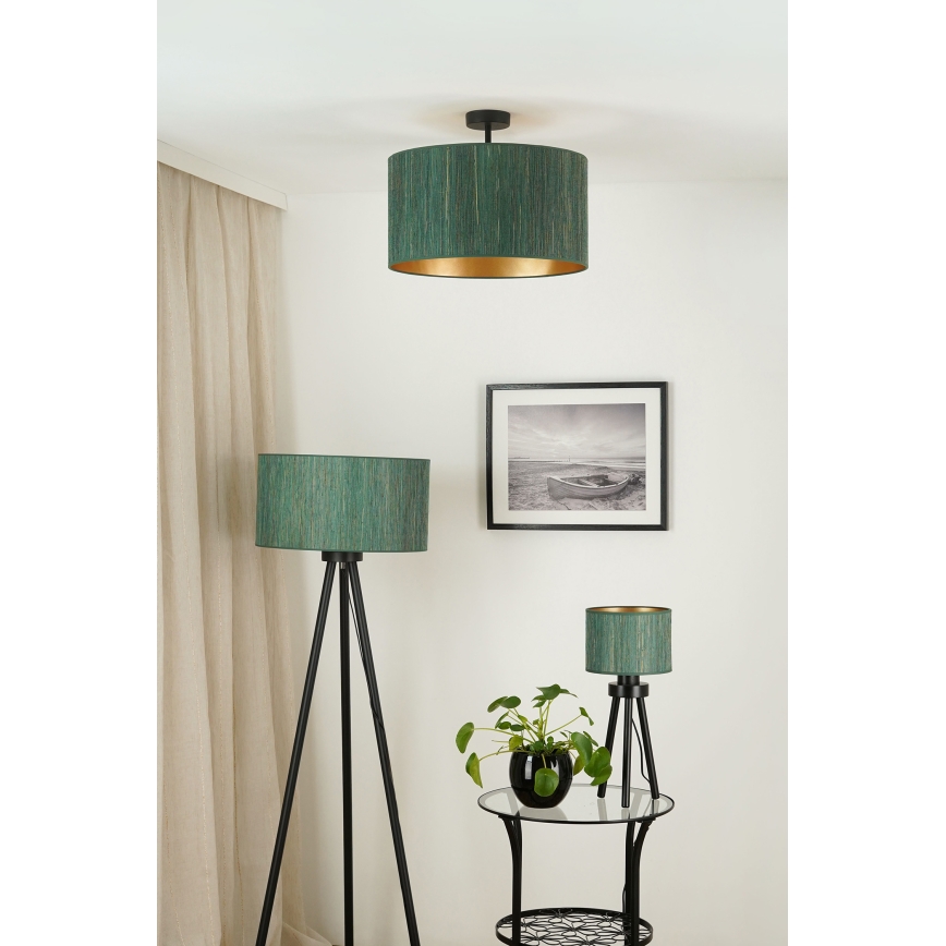 Brilagi - Pinnale kinnitatav lühter BOSTON ROLLER 1xE27/15W/230V d. 45 cm kõrs roheline/kuldne
