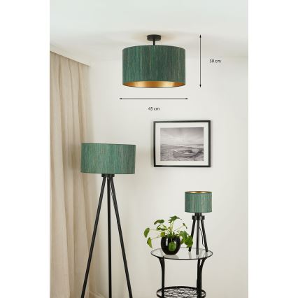 Brilagi - Pinnale kinnitatav lühter BOSTON ROLLER 1xE27/15W/230V d. 45 cm kõrs roheline/kuldne