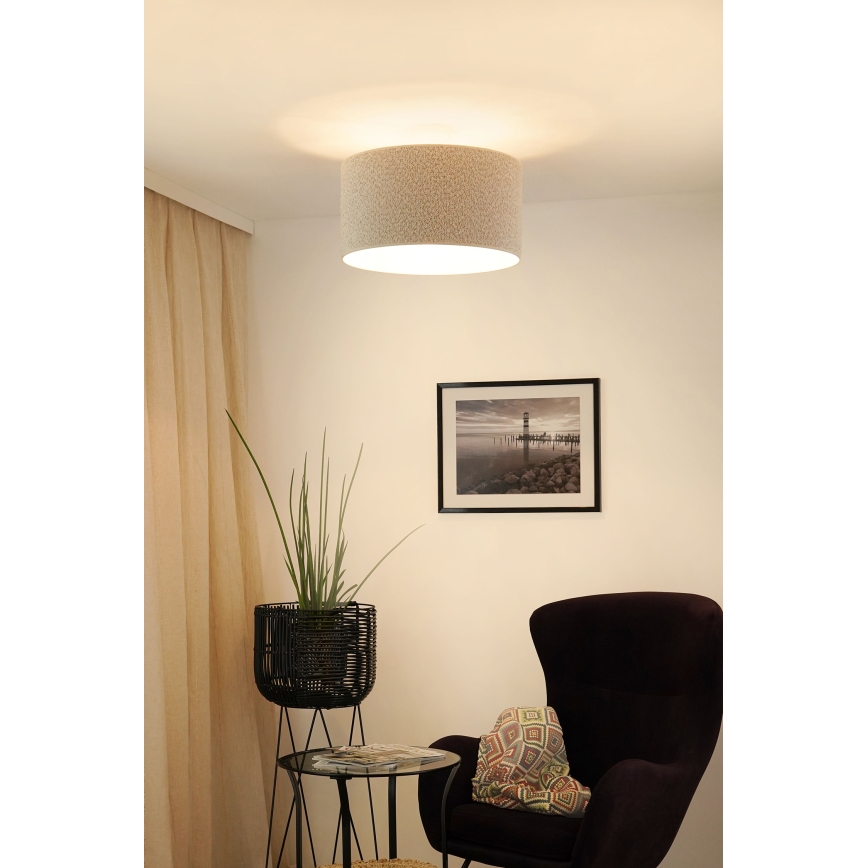 Brilagi - Pinnale kinnitatav lühter BOUCLE ROLLER 1xE27/15W/230V d. 45 cm kreemikas