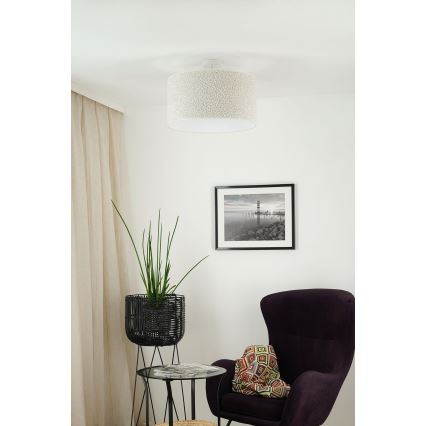 Brilagi - Pinnale kinnitatav lühter BOUCLE ROLLER 1xE27/15W/230V d. 45 cm kreemikas
