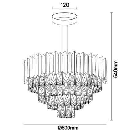 Brilagi - Pinnale kinnitatav lühter CARLOS 9xE14/40W/230V, läbimõõt 60 cm