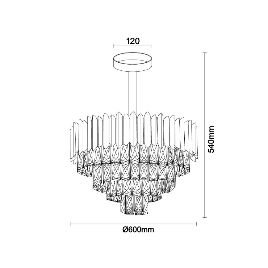 Brilagi - Pinnale kinnitatav lühter CARLOS 9xE14/40W/230V, läbimõõt 60 cm