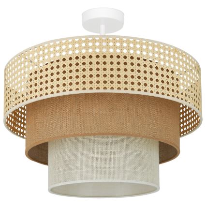 Brilagi -Pinnale kinnitatav lühter CEDAR LUNETA 1xE27/15W/230V d. 45 rotang/pruun/kreemikas