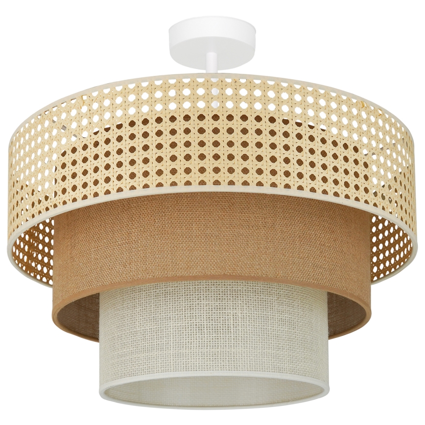 Brilagi -Pinnale kinnitatav lühter CEDAR LUNETA 1xE27/15W/230V d. 45 rotang/pruun/kreemikas