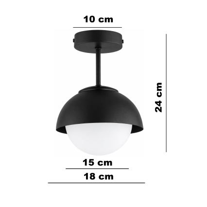 BRILAGI - Pinnale kinnitatav lühter COSMO 1xE27/60W/230V must