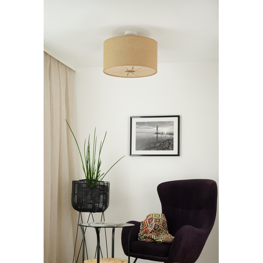Brilagi - Pinnale kinnitatav lühter COUNTRY ROLLER 1xE27/15W/230V d. 45 cm beež