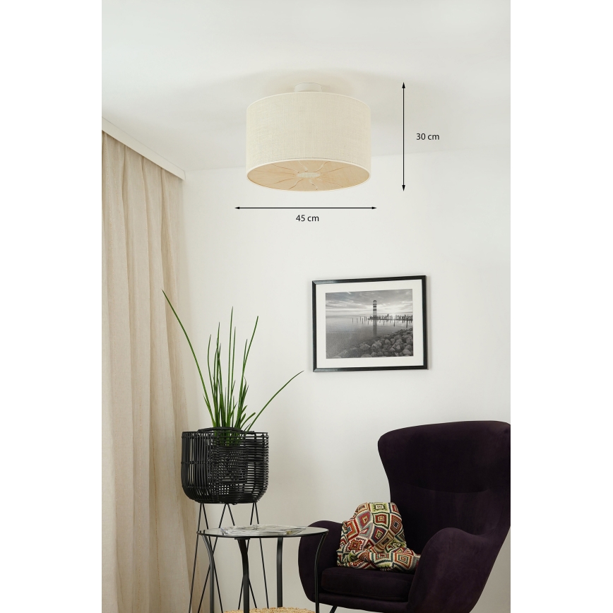 Brilagi - Pinnale kinnitatav lühter COUNTRY ROLLER 1xE27/15W/230V d. 45 cm kreemikas