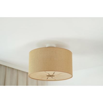 Brilagi - Pinnale kinnitatav lühter COUNTRY ROLLER 1xE27/15W/230V d. 50 cm beež
