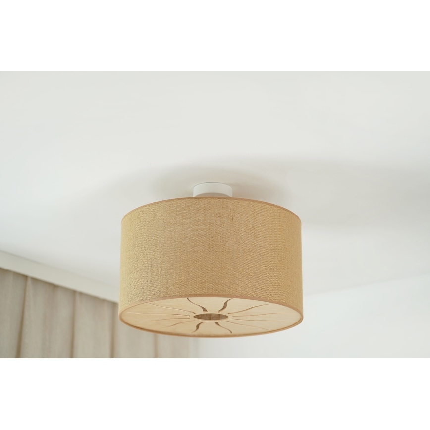 Brilagi - Pinnale kinnitatav lühter COUNTRY ROLLER 1xE27/15W/230V d. 50 cm beež