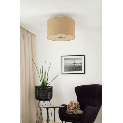 Brilagi - Pinnale kinnitatav lühter COUNTRY ROLLER 1xE27/15W/230V d. 50 cm beež