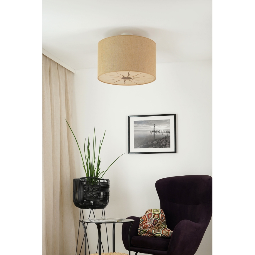 Brilagi - Pinnale kinnitatav lühter COUNTRY ROLLER 1xE27/15W/230V d. 50 cm beež