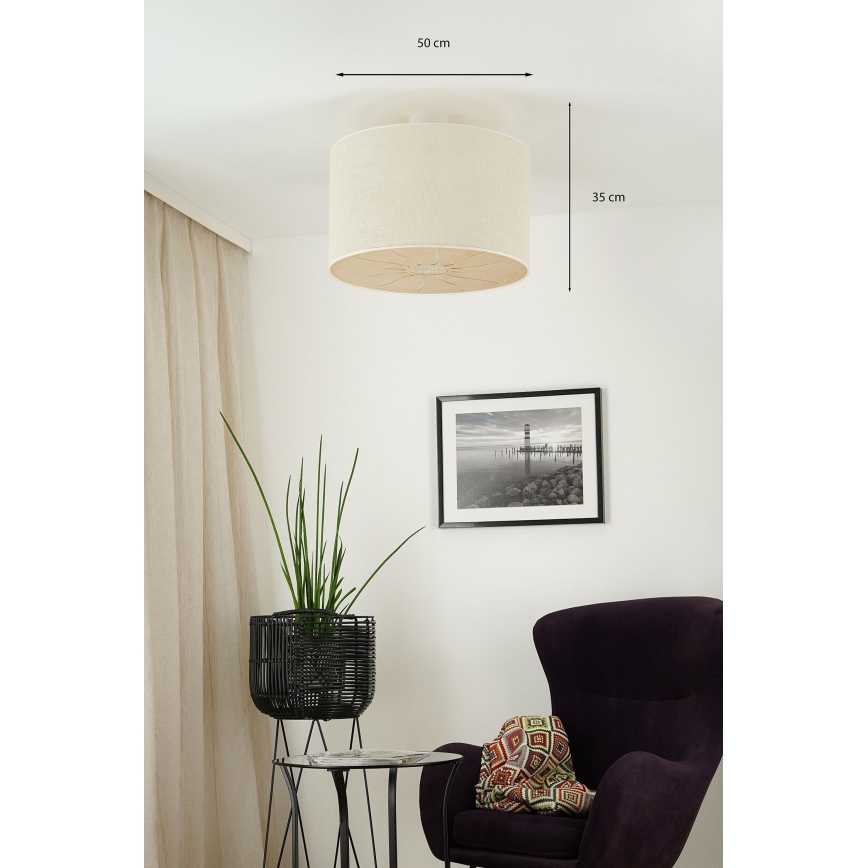 Brilagi - Pinnale kinnitatav lühter COUNTRY ROLLER 1xE27/15W/230V d. 50 cm kreemikas