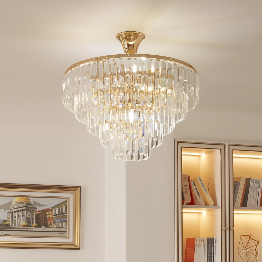 Brilagi - Pinnale kinnitatav lühter CRYSTAL 5xE14/40W/230V kuldne