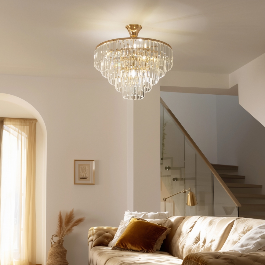 Brilagi - Pinnale kinnitatav lühter CRYSTAL 5xE14/40W/230V kuldne