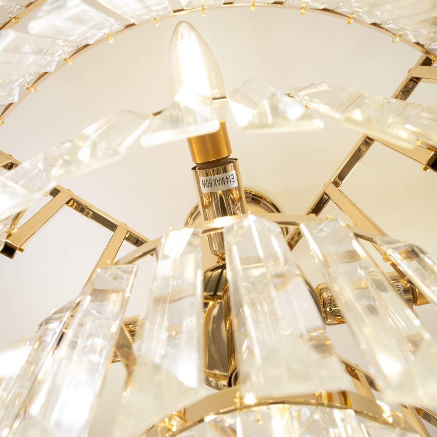 Brilagi - Pinnale kinnitatav lühter CRYSTAL 5xE14/40W/230V kuldne