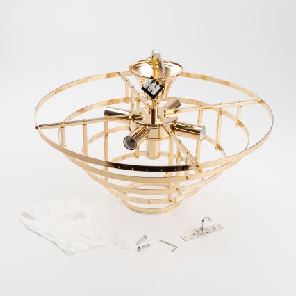 Brilagi - Pinnale kinnitatav lühter CRYSTAL 5xE14/40W/230V kuldne