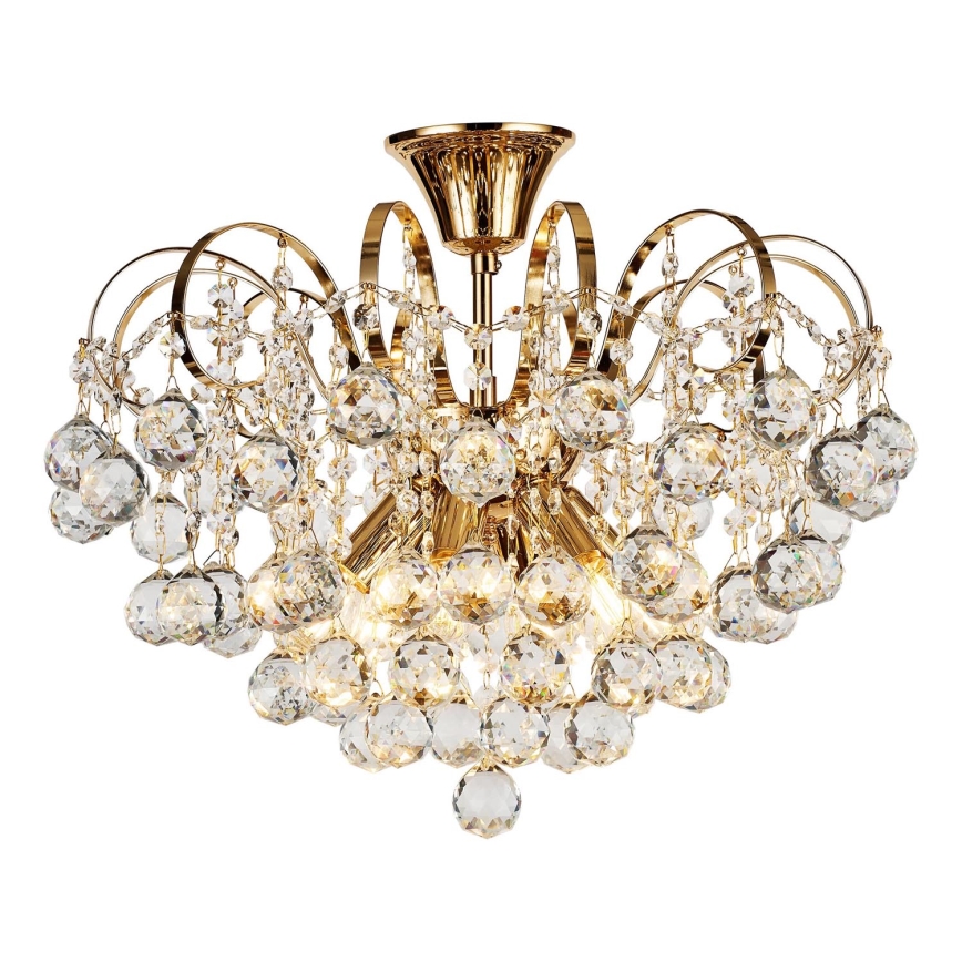 Brilagi - Pinnale kinnitatav lühter CRYSTAL 6xE14/60W/230V kuldne