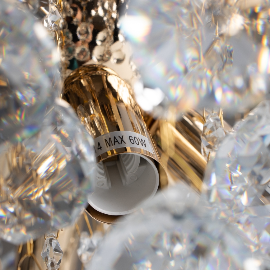 Brilagi - Pinnale kinnitatav lühter CRYSTAL 6xE14/60W/230V kuldne
